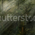 Jungle Shade, Green Mural Wallpaper - pure wallpaper artwork