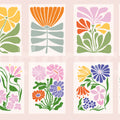 Playful Flora, Pink Mural Wallpaper - pure wallpaper artwork