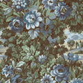 Botanical Manor, Blue Mural Wallpaper - pure wallpaper artwork