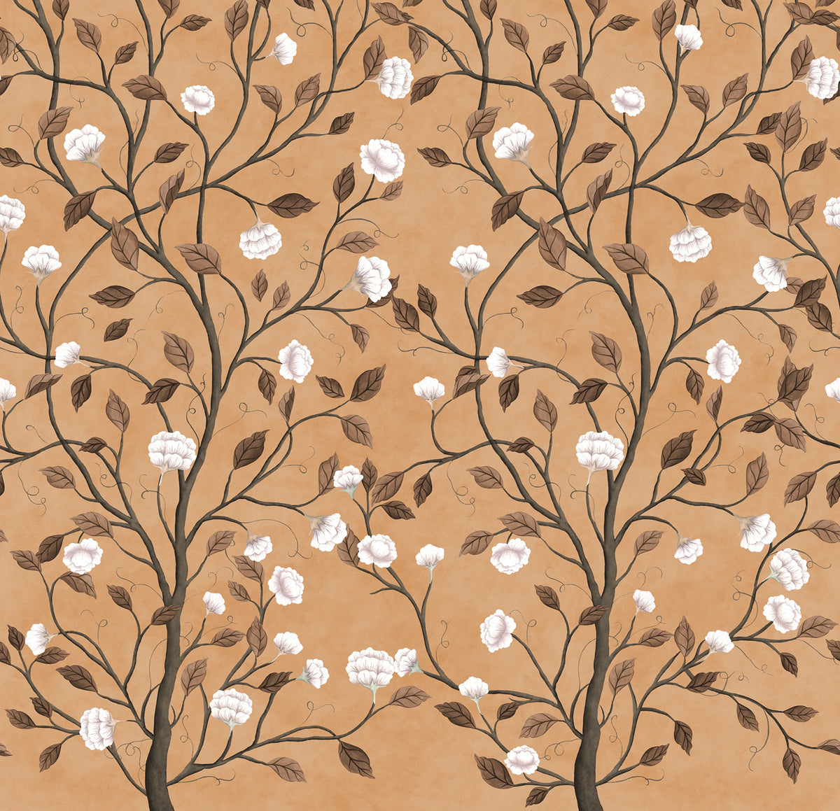 Silent Bloom, Peach Mural Wallpaper - pure wallpaper artwork