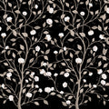 Silent Bloom, Black Mural Wallpaper - pure wallpaper artwork