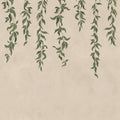 Hanging Leaves, Beige Mural Wallpaper - pure wallpaper artwork