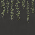 Hanging Leaves, Graphite Mural Wallpaper - pure wallpaper artwork