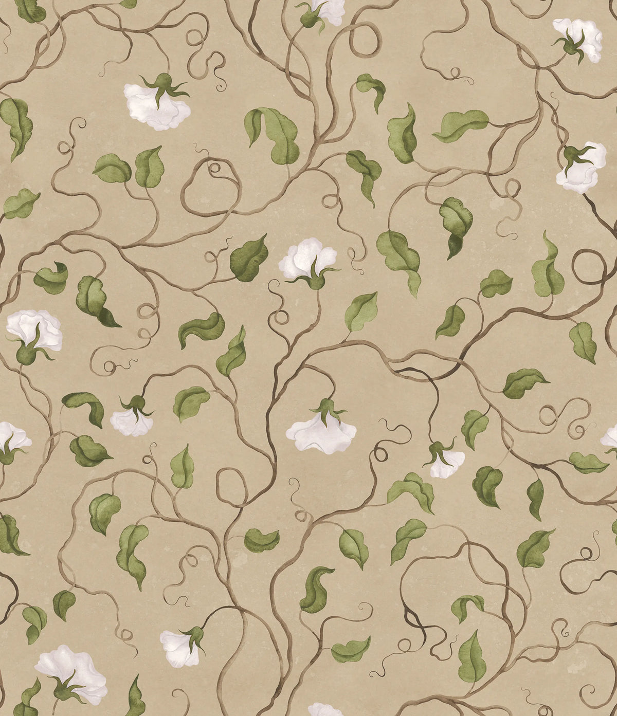 Soft Vines, Beige Mural Wallpaper - pure wallpaper artwork