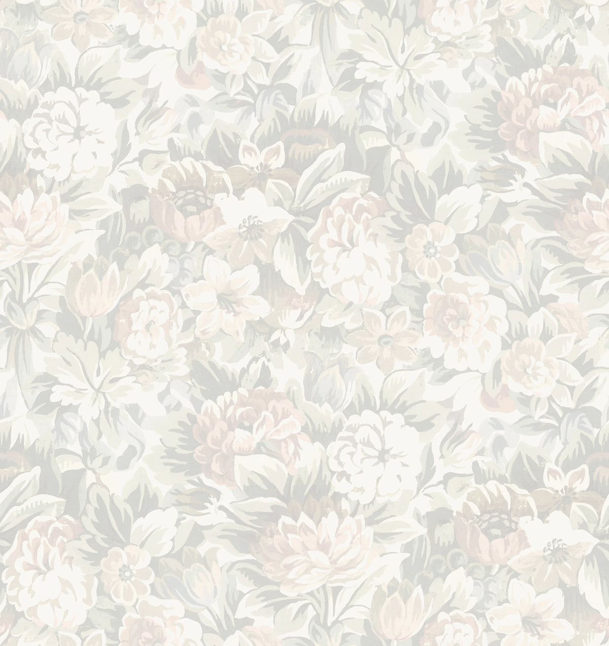 Heritage Floral, Light Mural Wallpaper - pure wallpaper artwork
