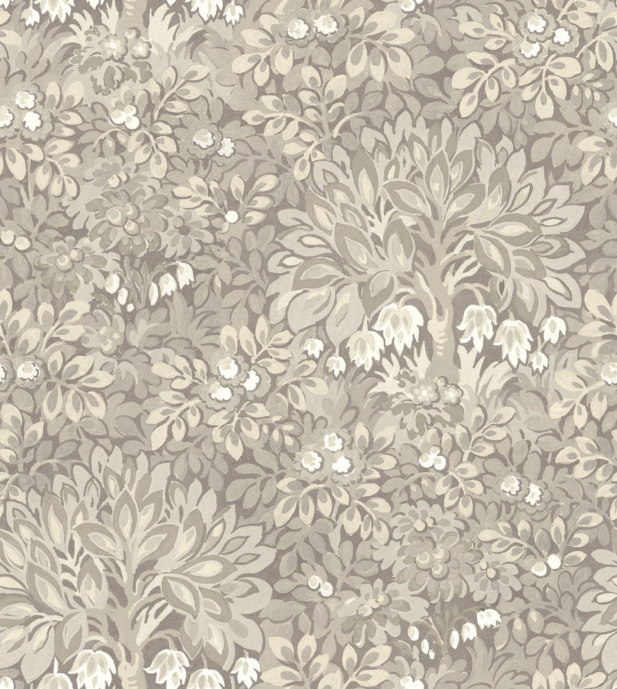 Flower Tree, Beige Mural Wallpaper