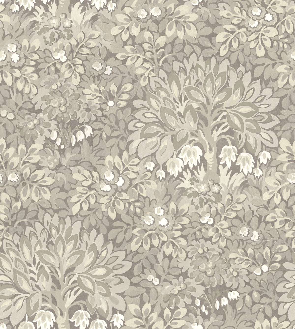 Flower Tree, Beige Mural Wallpaper - pure wallpaper artwork