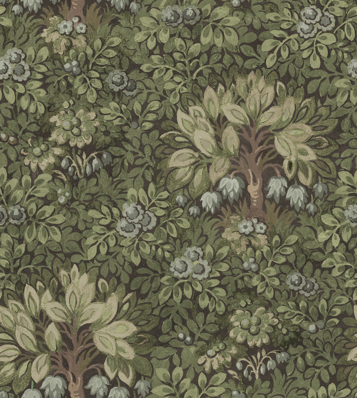 Flower Tree, Green Mural Wallpaper - pure wallpaper artwork