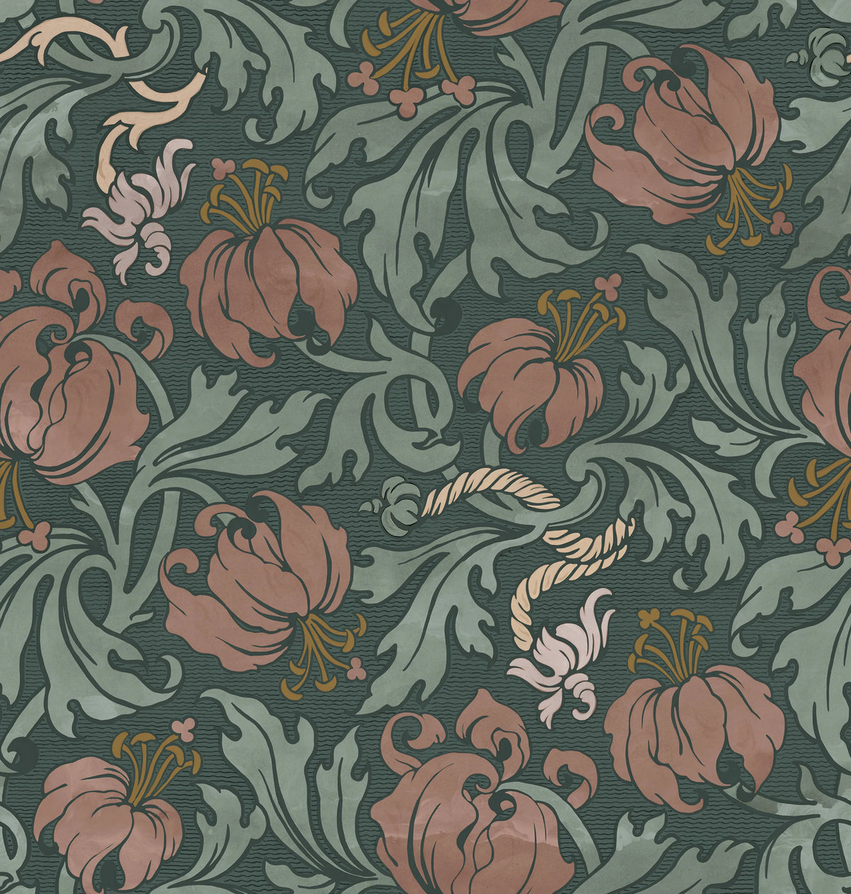 Midnight Peony, Burgundy Mural Wallpaper - pure wallpaper artwork