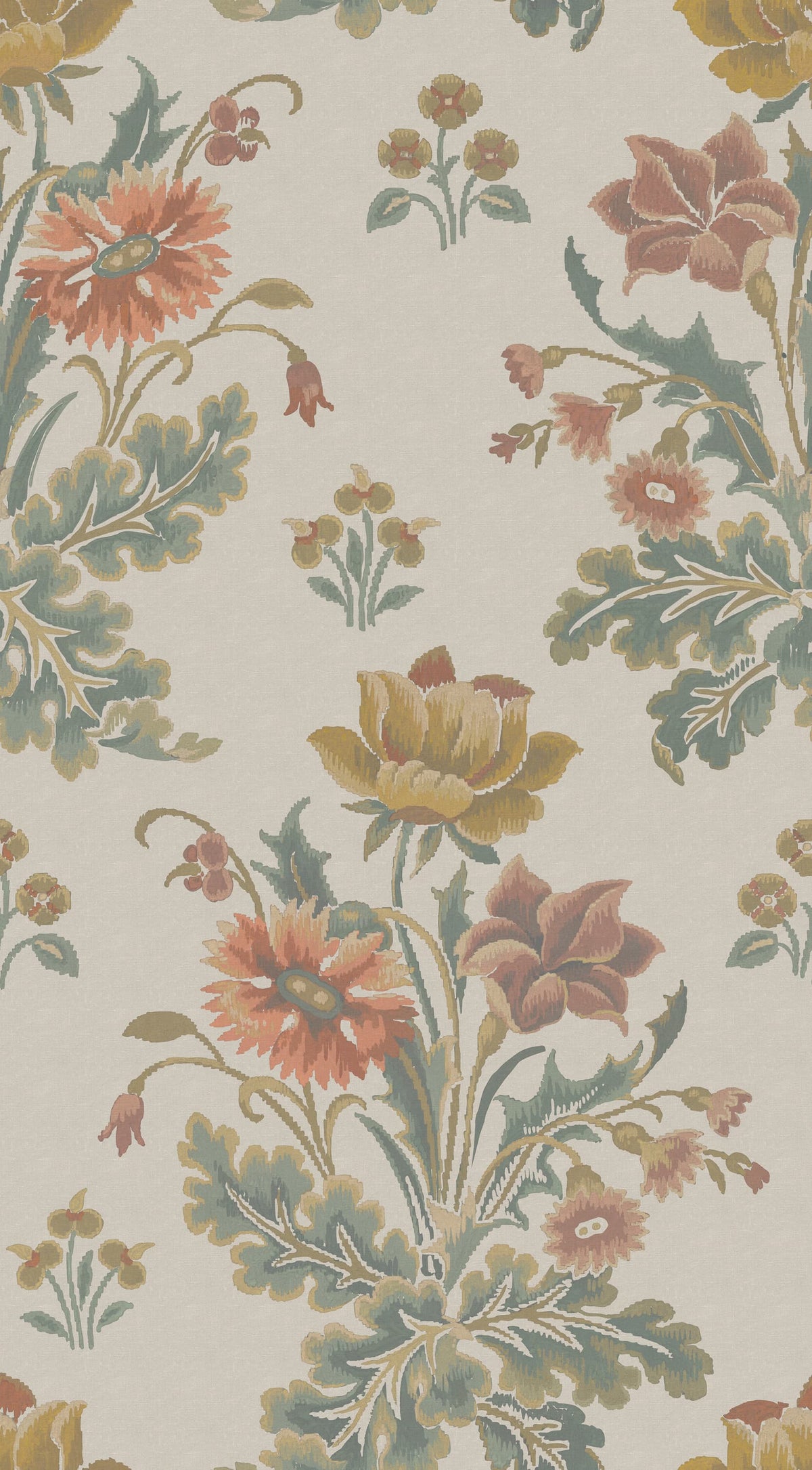 Meadow Bouquet, Beige Mural Wallpaper - pure wallpaper artwork