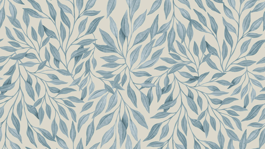 Willow, Blue Mural Wallpaper