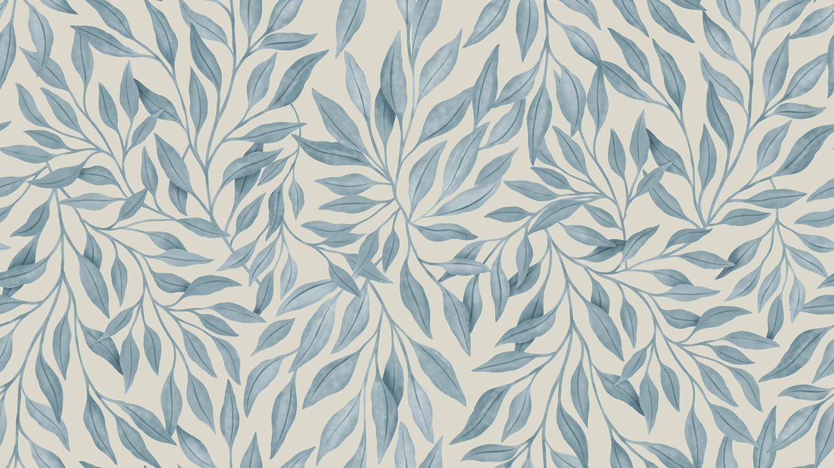 Willow, Blue Mural Wallpaper - pure wallpaper artwork