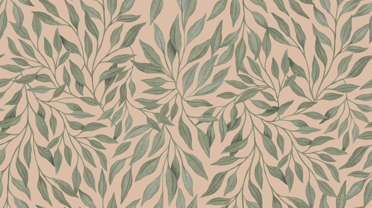 Willow, Peach Mural Wallpaper - pure wallpaper artwork