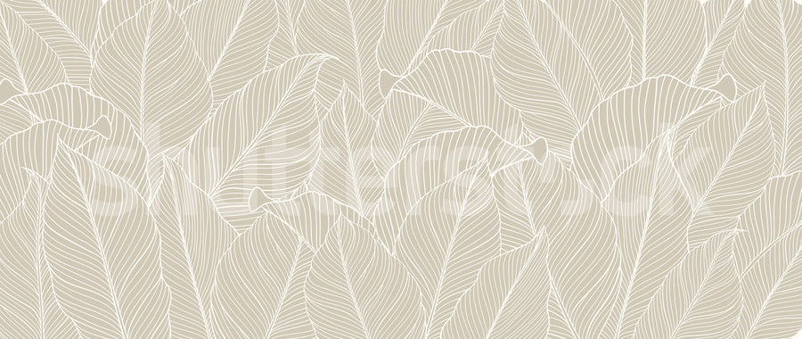 Giant Leafs, Sand Mural Wallpaper