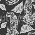 Whimsy Leopard, Black Mural Wallpaper - pure wallpaper artwork