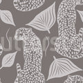 Whimsy Leopard, Gray Mural Wallpaper - pure wallpaper artwork