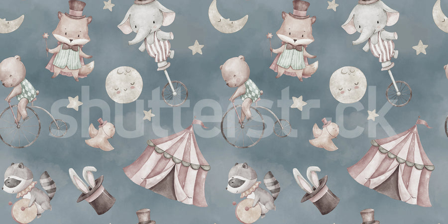 Circus Dream, Vintage Mural Wallpaper