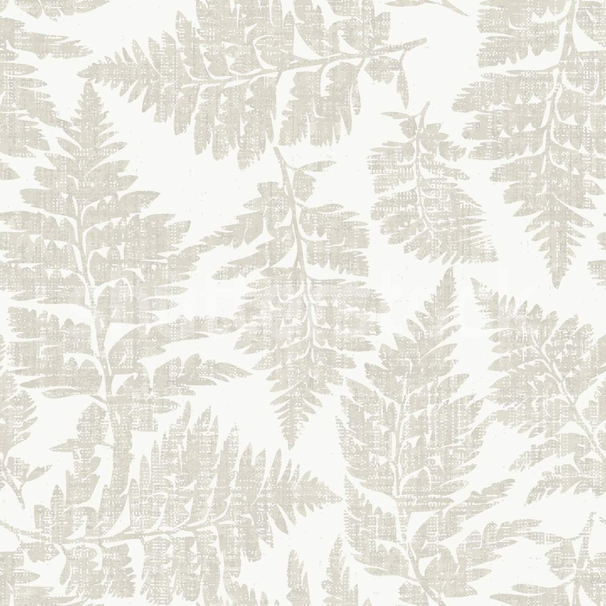 Fern Print, Gray Mural Wallpaper - pure wallpaper artwork