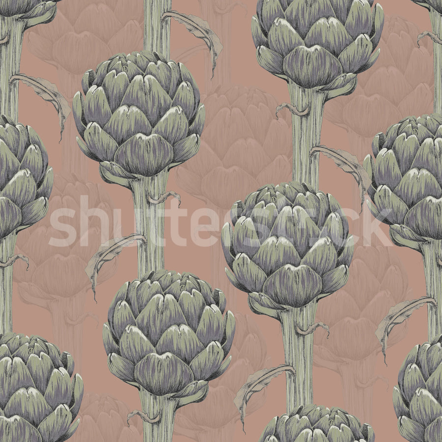 Cynara Grace, Soft Pink Mural Wallpaper