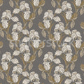 Garland Flora, Brown Mural Wallpaper - pure wallpaper artwork