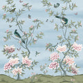 Garden of Harmony, Blue Mural Wallpaper - pure wallpaper artwork