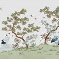 Pine Grove, White Mural Wallpaper - pure wallpaper artwork