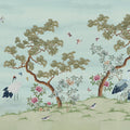 Pine Grove, Blue Mural Wallpaper - pure wallpaper artwork