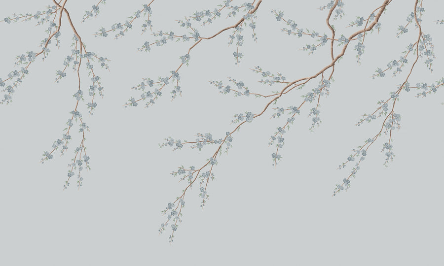 Spring Breeze, Blue Mural Wallpaper