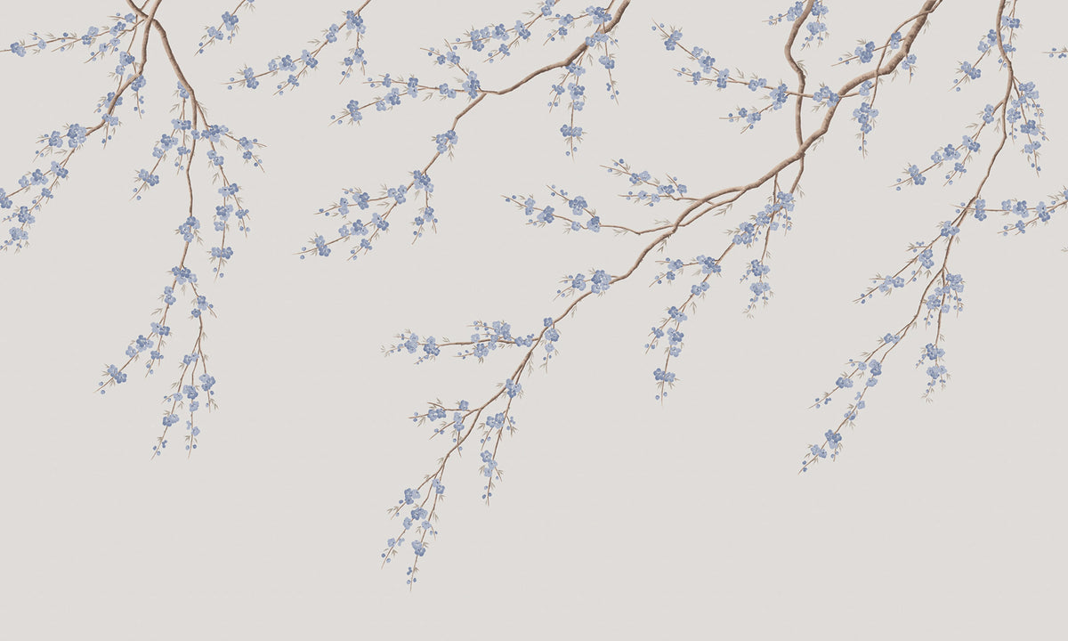 Spring Breeze, Light Blue Mural Wallpaper - pure wallpaper artwork
