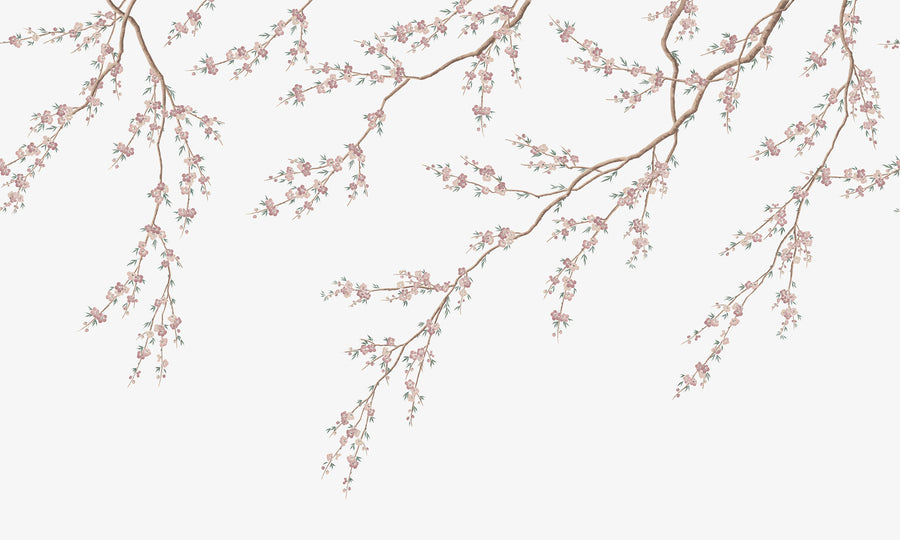 Spring Breeze, Pink Mural Wallpaper