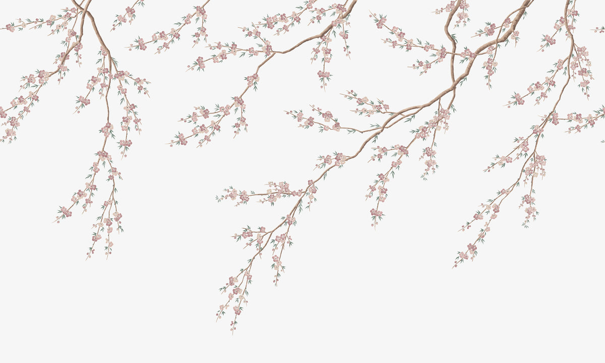 Spring Breeze, Pink Mural Wallpaper - pure wallpaper artwork