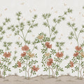 Eastern Bloom, White Mural Wallpaper - pure wallpaper artwork