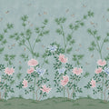Eastern Bloom, Blue Mural Wallpaper - pure wallpaper artwork
