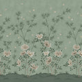 Eastern Bloom, Green Mural Wallpaper - pure wallpaper artwork