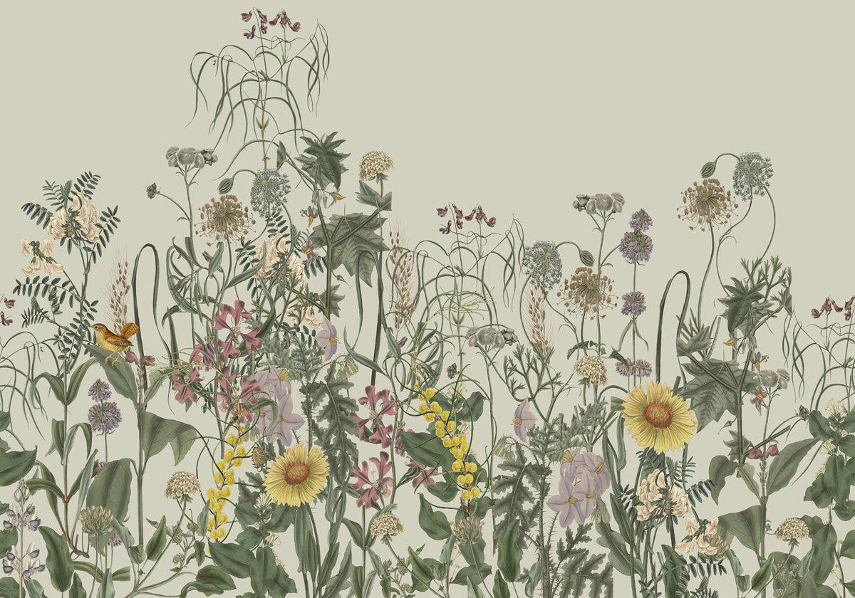 Springmeadow, Beige Mural Wallpaper - pure wallpaper artwork