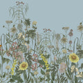 Springmeadow, Blue Mural Wallpaper - pure wallpaper artwork