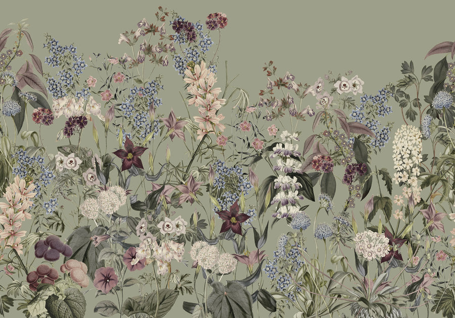 Summerland, Green Mural Wallpaper