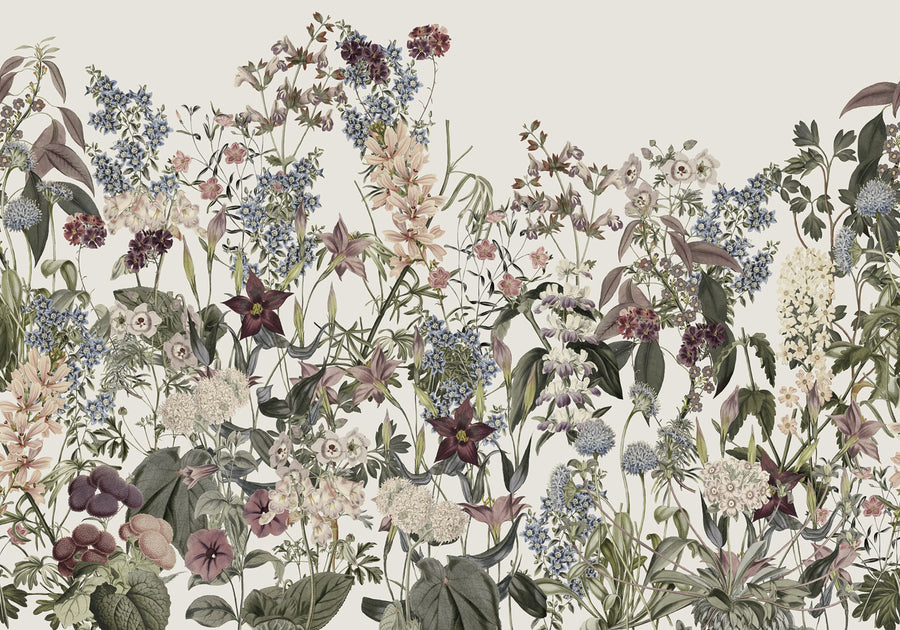 Summerland, White Mural Wallpaper