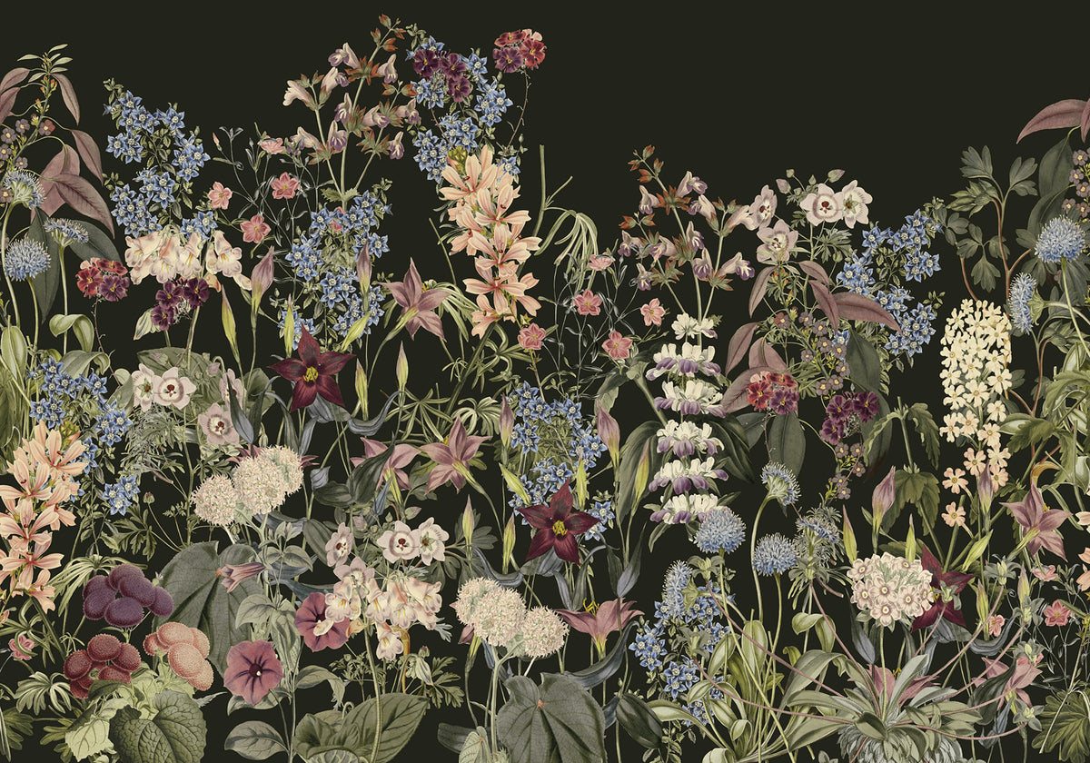 Summerland, Black Mural Wallpaper - pure wallpaper artwork