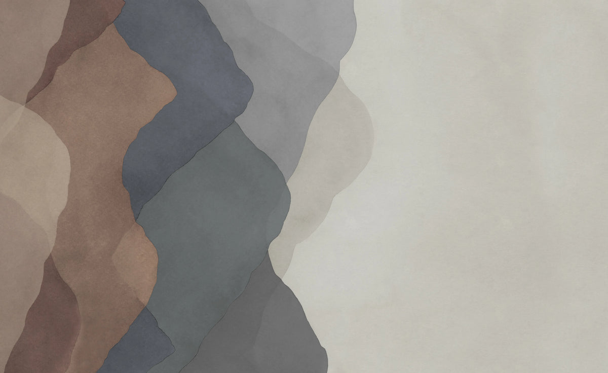 Watercolor Vertical, Blue Mural Wallpaper - pure wallpaper artwork