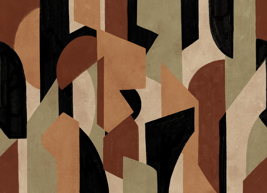 Modern Forms, Black Mural Wallpaper