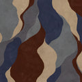 Flowing Forms, Dark Blue Mural Wallpaper - pure wallpaper artwork