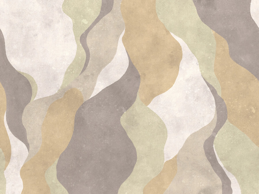 Flowing Forms, Pastel Mural Wallpaper