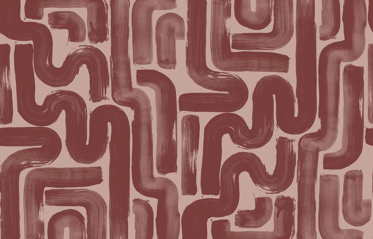 Drape Brush, Red Mural Wallpaper - pure wallpaper artwork