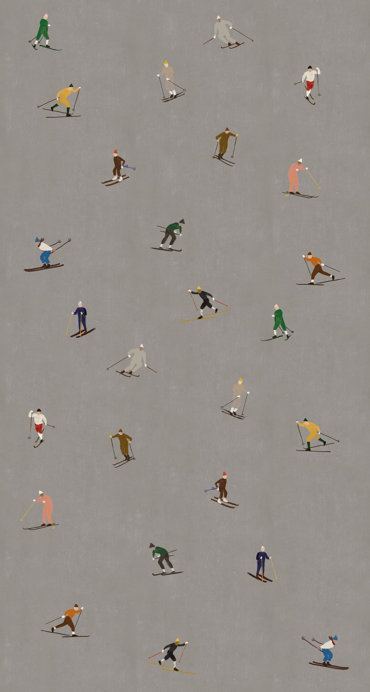 Skiers, Night Mural Wallpaper - pure wallpaper artwork