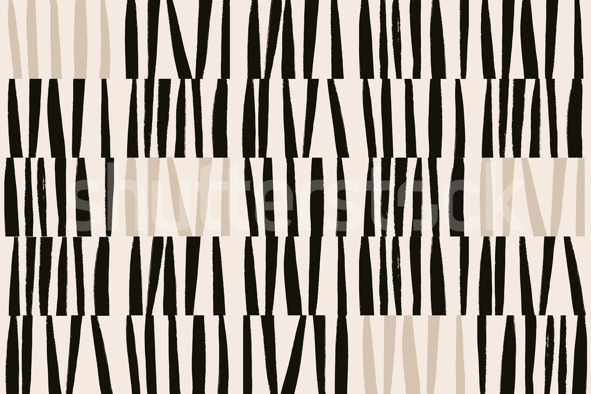 Bold Strokes, Black & Beige Mural Wallpaper - pure wallpaper artwork