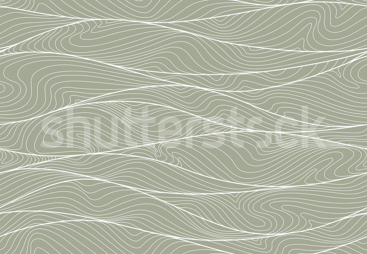 Soft Dunes, Green Mural Wallpaper - pure wallpaper artwork