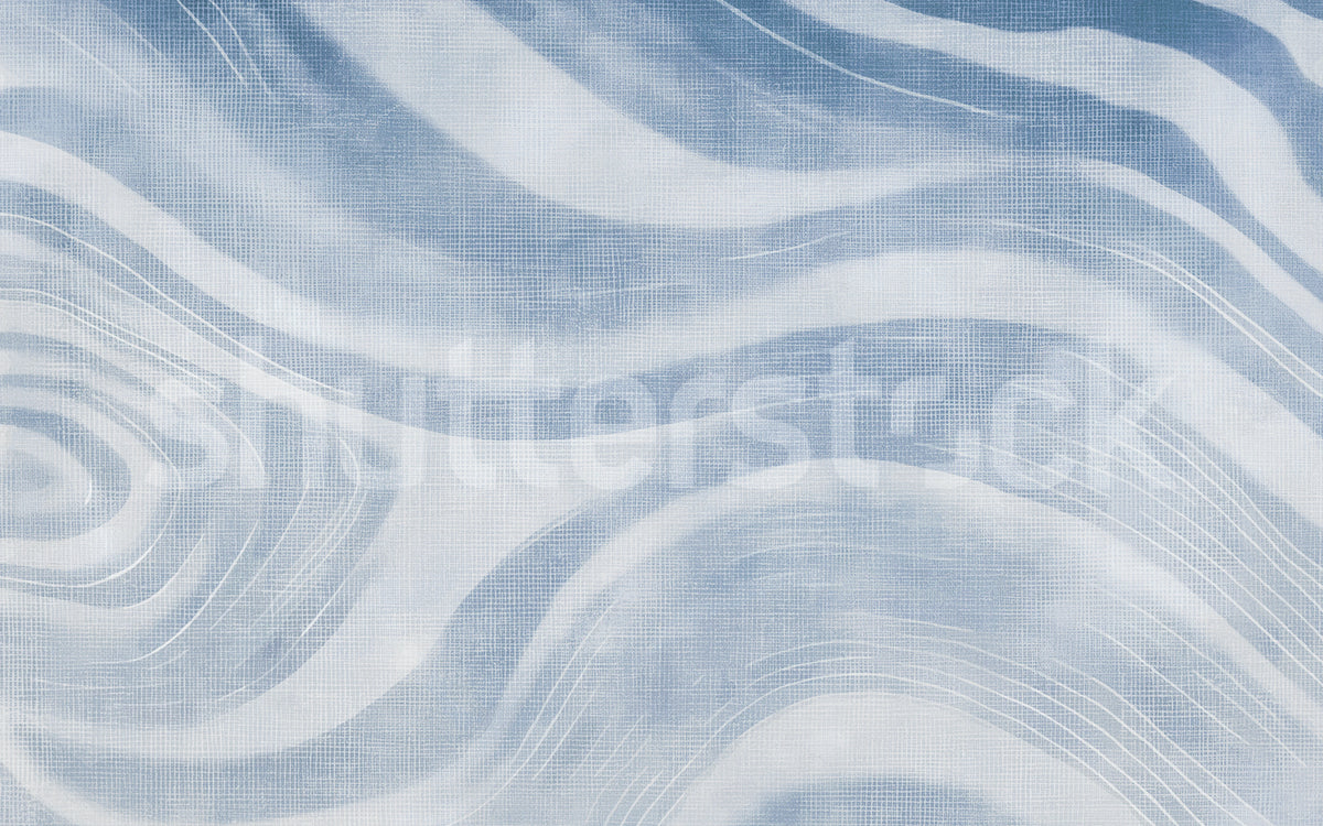 Ocean Lines, Blue Mural Wallpaper - pure wallpaper artwork