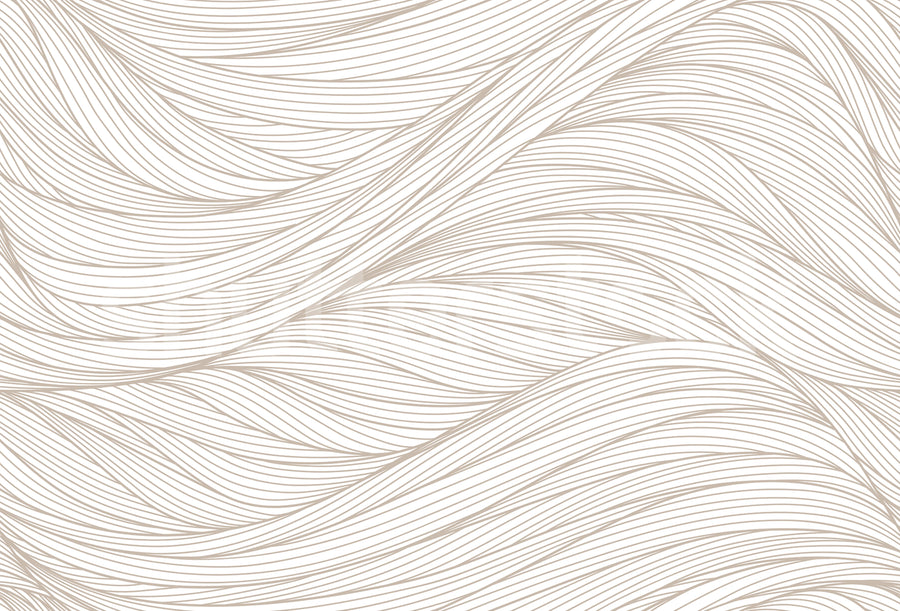 Flow Lines, Beige Mural Wallpaper