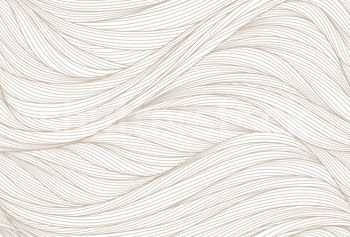 Flow Lines, Beige Mural Wallpaper - pure wallpaper artwork